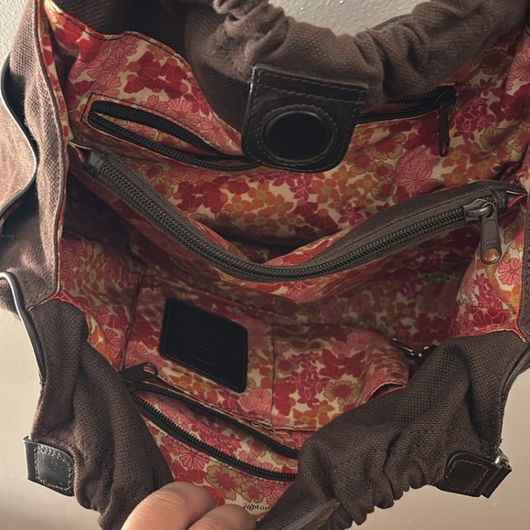 Brighton Brown Weaved Floral Shoulder Bag - Picture 4 of 5